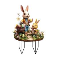 Osterdeko Gartenstecker Hase - Vintage Frühlingsdeko für Draußen