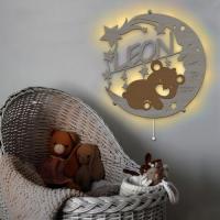 Schlummerlicht mit Namen - LED Beleuchtung zur Geburt / Taufe