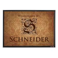 Persönliche Fußmatte mit Monogramm - für innen &  außen